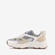 Dames dad sneakers beige zilver