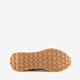 Leren dames sneakers met panterprint goud
