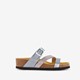 Dames sleehak slippers zilvergrijs