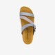 Dames sleehak slippers zilvergrijs