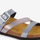 Dames sleehak slippers zilvergrijs
