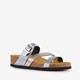 Dames sleehak slippers zilvergrijs