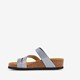 Dames sleehak slippers zilvergrijs