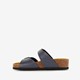 Dames bio slippers met sleehak zwart