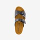 Dames bio slippers met sleehak zwart