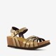 Dames bio sleehak sandalen brons