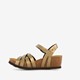 Dames bio sleehak sandalen brons