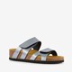 Dames bio slippers met sleehak grijs
