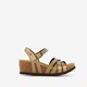Dames bio sleehak sandalen brons