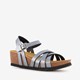 Dames bio sleehak sandalen grijs