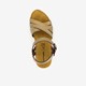 Dames bio sleehak sandalen brons