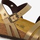 Dames bio sleehak sandalen brons