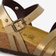 Dames bio sleehak sandalen brons