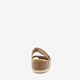 Suede dames slippers beige