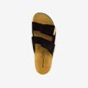 Suede dames slippers zwart