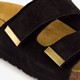 Suede dames slippers zwart