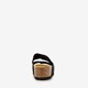 Suede dames slippers zwart