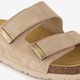 Suede dames slippers beige