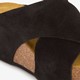 Suede dames slippers sleehak zwart