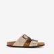 Suede dames bio slippers beige