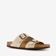Suede dames bio slippers beige