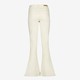 Dames flared broek beige