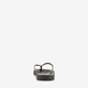 Dames teenslippers met bloemen zwart