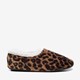 Gevoerde dames pantoffels met luipaardprint