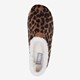 Gevoerde dames pantoffels met luipaardprint
