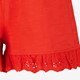 Meisjes broderie short rood