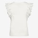 Meisjes T-shirt met broderie mouwen wit
