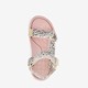 Meisjes sandalen roze met stippenprint