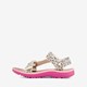 Meisjes sandalen roze met stippenprint