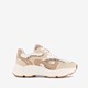 Dames dad sneakers beige wit