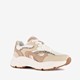 Dames dad sneakers beige wit
