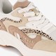 Dames dad sneakers beige wit