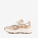 Dames dad sneakers beige wit
