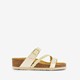 Dames sleehak slippers champagne