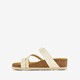 Dames sleehak slippers champagne