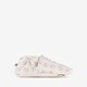 Leren babyschoenen met vlinders grijs