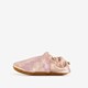 Leren babyschoenen met bloemenprint roze
