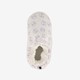 Leren babyschoenen met vlinders grijs