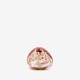 Leren babyschoenen met bloemenprint roze