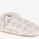 Leren babyschoenen met vlinders grijs
