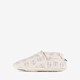 Leren babyschoenen met vlinders grijs