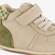 Leren babyschoenen beige groen