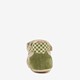 Leren babyschoenen beige groen