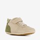 Leren babyschoenen beige groen