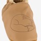 Leren babyschoenen met vosje cognac