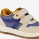Jongens sneakers beige blauw